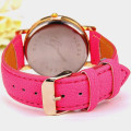wholesale various face multi color leather band geneva quartz watch